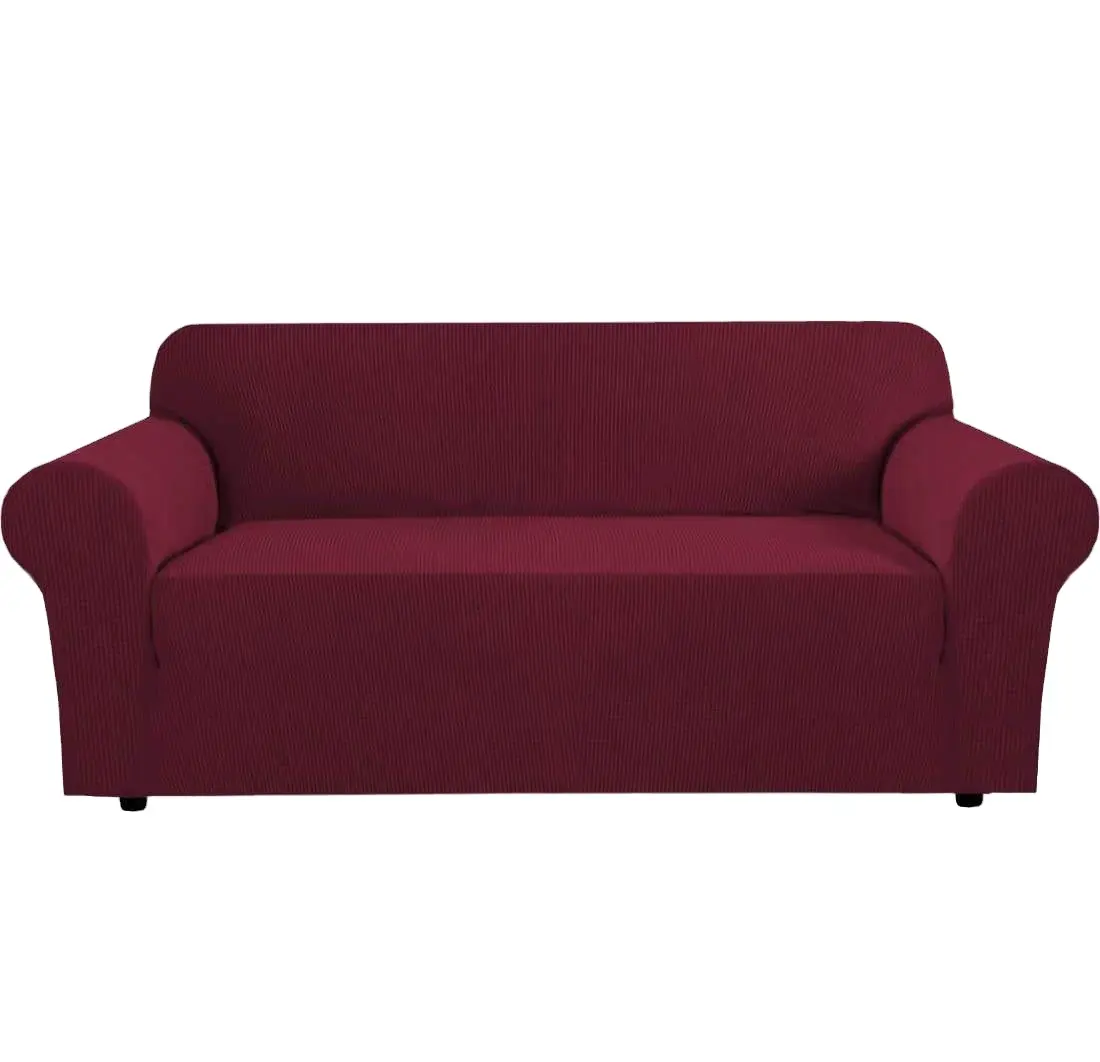 Malha sofá verde cobre estiramento sofá elástico sofá cobre jacquard slipcover 3 assentos