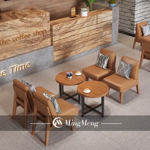 Phong cách hiện đại bằng gỗ cafe ghế và bảng PU da Bar ghế cho nhà hàng quán cà phê khách sạn ăn uống đồ nội thất - Product Image 4