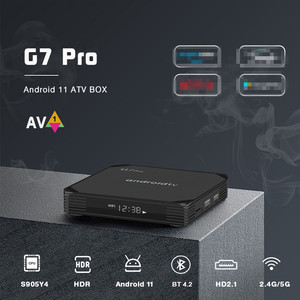 ชุดกล่องรับสัญญาณทีวีบลูทูธ4.2 G7โปรทีวี100เมตรอีเทอร์เน็ต amlogic S905Y4 Quad Core