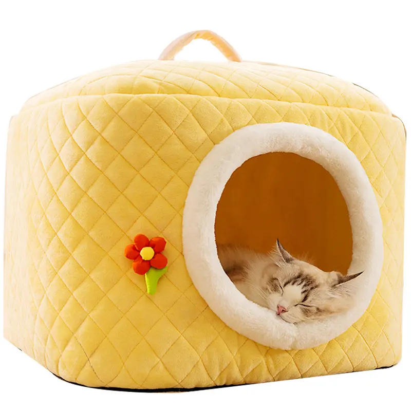 Nuovo morbido alla moda nido di gatto piccolo cane cuscino per cucciolo caldo inverno cuccia per animali
