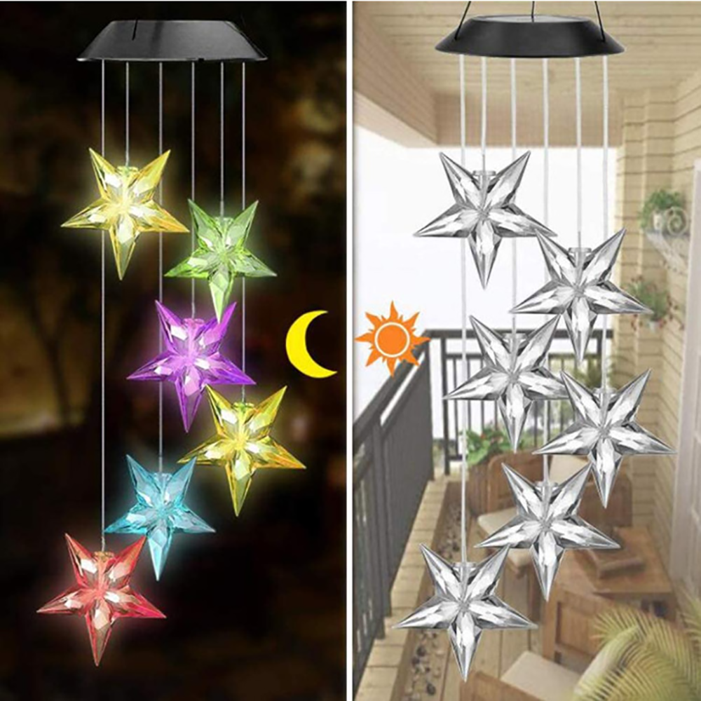 Étoile clair Vent Carillon Lumière