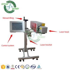 Laser CO2 tempo di volo numero lettera data di scadenza codice macchina per marcatura per barile di bottiglia di acqua in vetro di plastica PET - Product Image 3