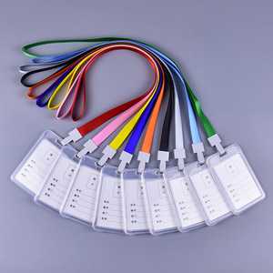 定制设计尺寸透明塑料名片夹员工学生垂直身份证徽章夹 - Product Image 2