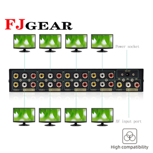 FJ-108AV Fjgear8ポートビデオオーディオスプリッター帯域幅250MHz8口AVディストリビューター一方向オーディオおよびビデオ入力 - Product Image 4