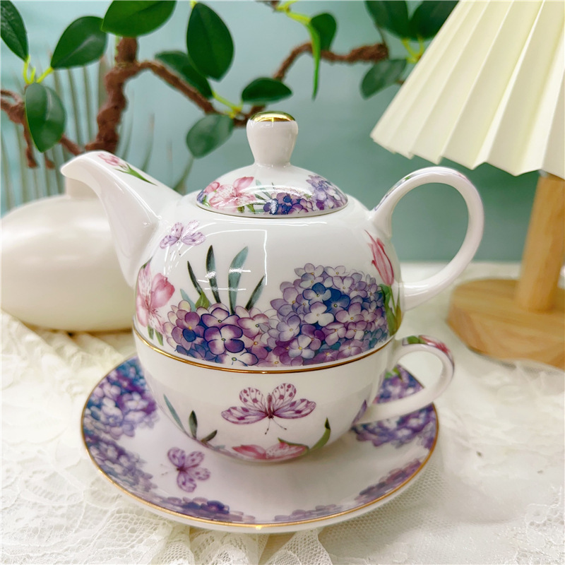 Hydrangea-mother-and-child teapot-secure packaging