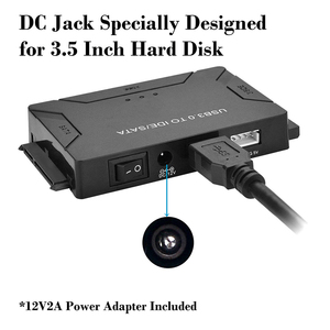 USB 3.0 IDE/SATA转换器硬盘适配器电源开关塑料兼容2.5 \ "/3.5 \" SATA硬盘/SSD IDE驱动器光驱 - Product Image 2