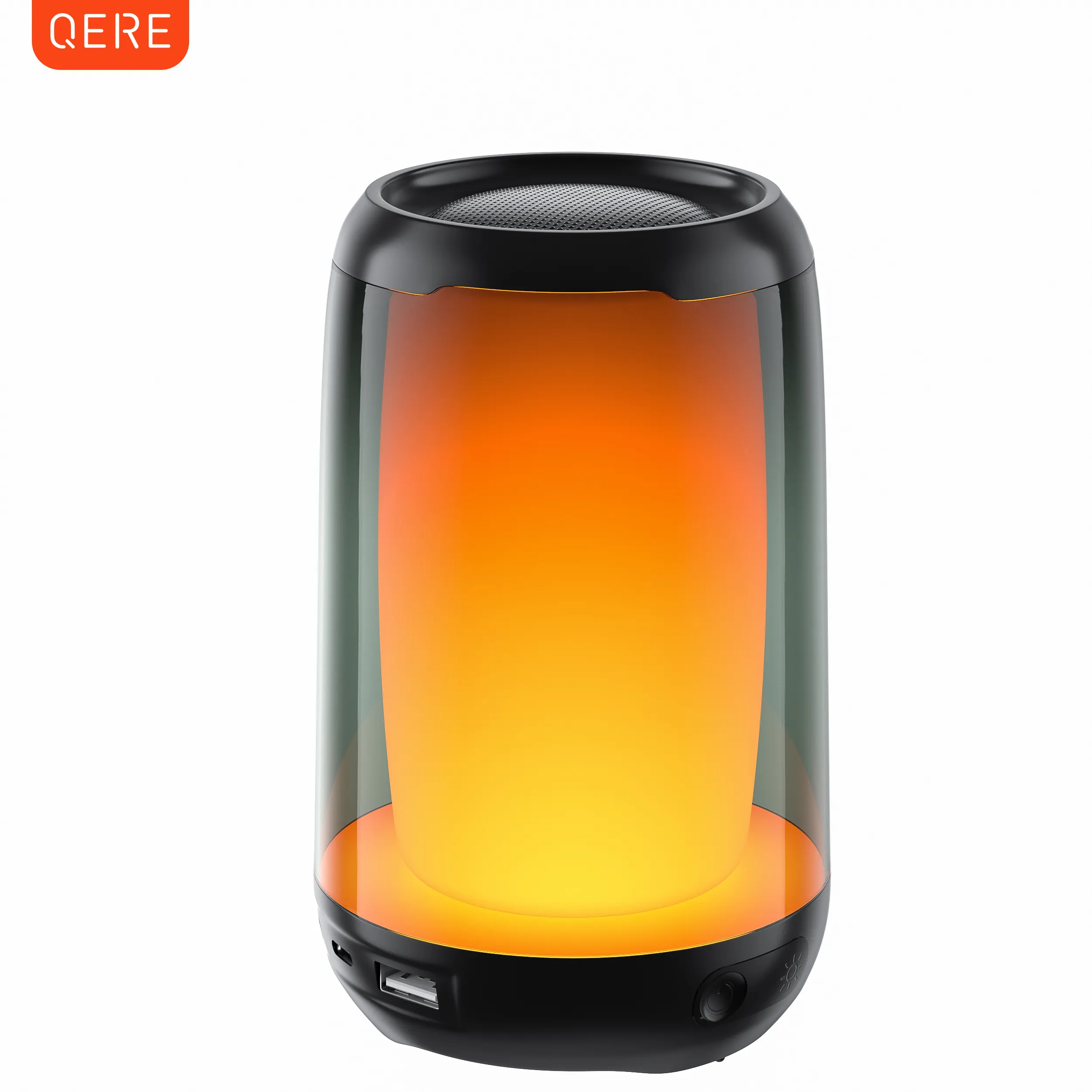 Schip Van Usa Uk Eu Groothandel Productie Custom Mini Smart Draagbare Speaker Outdoor Light Led Bass Bluetooth Draadloze Speaker