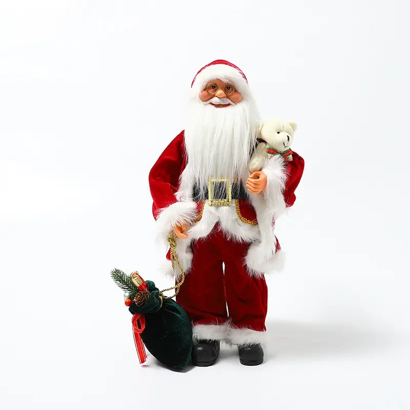 2023 vente en gros poupée de noël décoration nouvel an cadeau créatif en peluche père noël jouet ornements