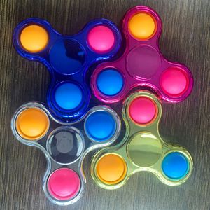 カラフルな電気メッキフィンガースピナー玩具ユニセックスバブルフィジェット5〜7年プラスチック素材 - Product Image 6