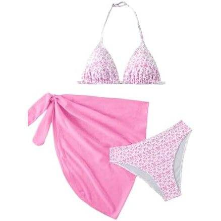 ลายดอกไม้สีชมพูปะการัง