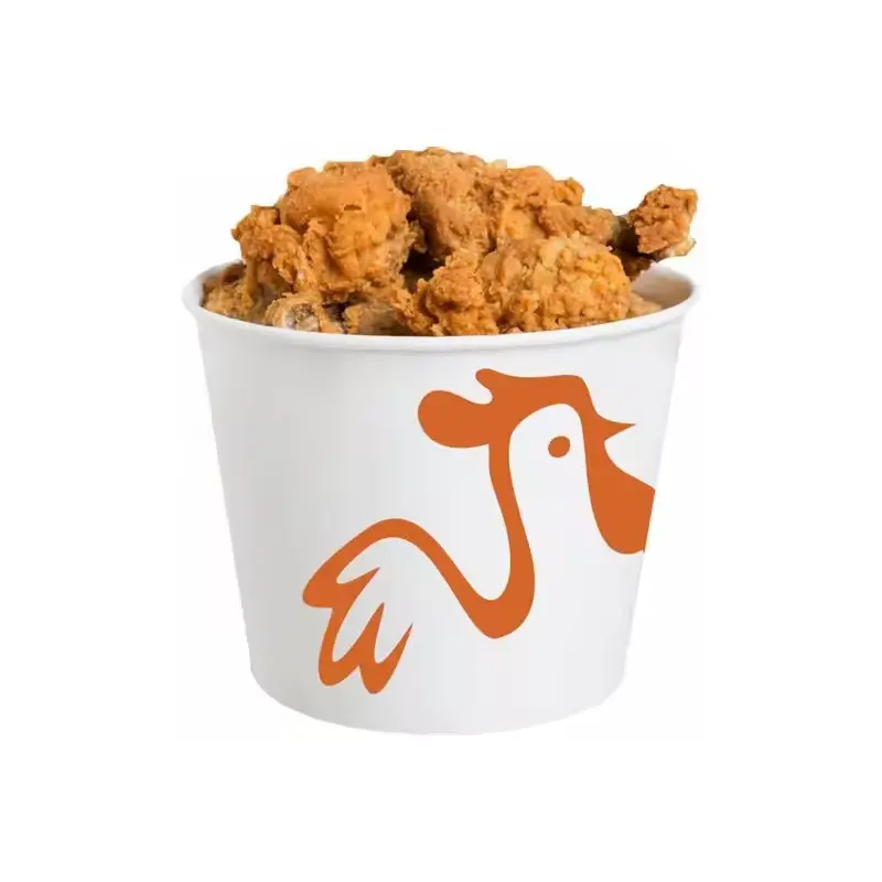 Custom logo food packaging kid's meal famous biscuit fried chicken Roast Wings bucket nugget sides gable box