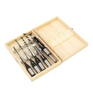 5 pezzi ad alte prestazioni con punta quadrata Set scalpello 45 # acciaio regolabile per lavorazione del legno con punte sostituibili per foratura di legno