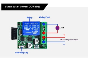 LED-Zugangs kontroll lampen schalter mit einer Fernbedienung ABS-Material Festcode RF Drahtlose Kommunikation für Garagen 5V-30V - Product Image 5