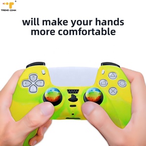 2025 Men Gaming Accessories Stock Camouflage Dust Skin Grip Silicone <strong>Shell</strong> Cover Custom Console Design <strong>Controller</strong> PS5 <strong>Case</strong> - Product Image 3