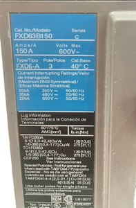Nuovo e originale Plc nuovo FXD63B150 interruttore 150A 600V 3 POLE SER C PLC Controller di programmazione - Product Image 3