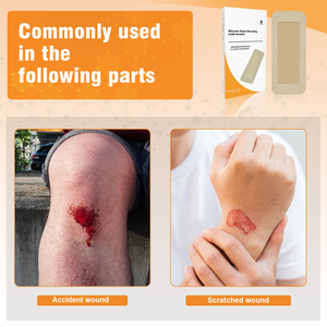 Carbou thoáng khí và không đau 7.5x7.5cm phẫu thuật vô trùng Silicone tự nhiên bọt mặc quần áo đặt cho loét - Product Image 2