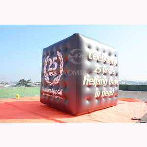 Özelleştirilmiş dekorasyon ile özelleştirilmiş siyah küp sergi küreler Logo balon modeli reklam şişme - Product Image 4