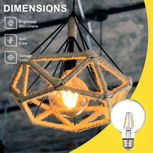 Sertifikalı Rohs/UL/UL küresel LED ampul/Filament işık E26 Base sertifikalı çeşitli için 3.8W AC güç kaynağı dekoratif aydınlatma - Product Image 4