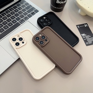 SoildカラーソフトTPU携帯電話ケースiphone 17 16 15 14 Pro Maxカメラ保護デザインバックカバー - Product Image 3