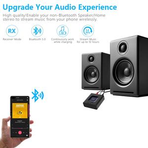 1Mii <strong>Bluetooth</strong> 5.0 <strong>Audio</strong> Receiver 3.5mm AUX &amp; RCA Out Blue Tooth Adapter 12H Stereo Music Receiver for Speaker, PC, Smartphone - Product Image 2
