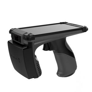 Nueva llegada UHF RFID lector de mano 1D/2D escáner de código de barras Bluetooth lector Rfid