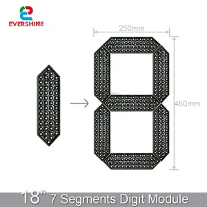 18 Zoll 7-Segment-wasserdichte LED-Anzeige für den Außenbereich Digitalmodul-Anzeige schilder für die Tankstelle Rot Weiß Grün Gelb Blau - Product Image 4