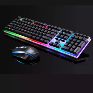 Teclado Y ratón inalámbrico para ordenador, juego de Teclado Y ratón recargable con luz Led Rgb para videojuegos - Product Image 3