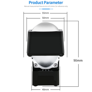 Sunshiny ไฟ LED 1.5นิ้ว, โปรเจ็คเตอร์ Mini Matrix 100วัตต์10000LM ลำแสงคู่ระบบระบายความร้อนอัจฉริยะรับประกัน2-Yr เหมาะกับ EVS & รถยนต์ - Product Image 6