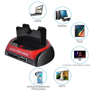 PSDA 2 IDE 1 SATA USB2.0 C型双外置硬盘驱动器2.5英寸3.5英寸扩展坞一触备份OTB集线器读取器 - Product Image 4