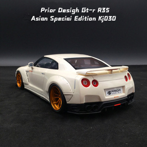 GT ruhu pres döküm arabalar 1:18 tasarım GT-R R35 asya özel baskı reçine araba modeli - Product Image 5