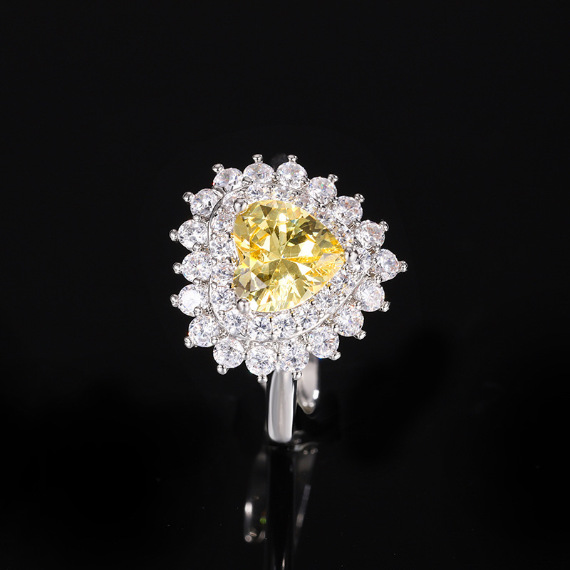 Yellow diamond ring