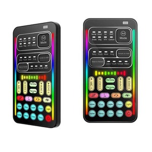 Portable I9 Sound Card Mini Voice Changer K Song Recording Game Live Broadcast Mobile Computer Sound Cards Set - Product Image 2