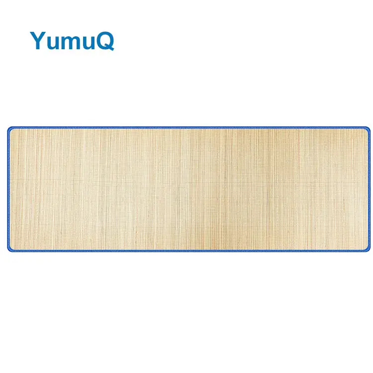 YumuQ couverture de plage en paille naturelle étanche au sable tapis de salon de pique-nique en bambou enroulable pliable grand