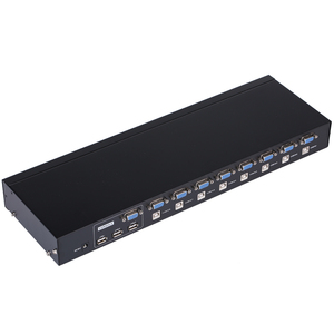 Conmutador KVM de 8 puertos VGA, consola KVM de bastidor de 8x1, conmutador KVM USB VGA de 8 en 1 salida