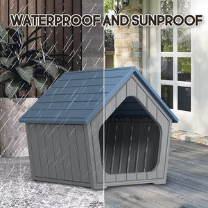小可爱的狗板条箱塑料pp狗窝外面有屋顶 - Product Image 4