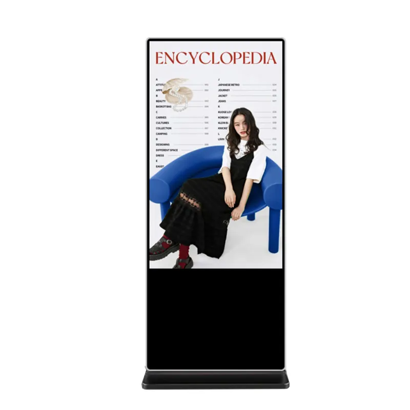 Fabrika fiyat profesyonel ticari HD zemin ayakta reklam oynatma ekipmanları LCD reklam ekranı ekran