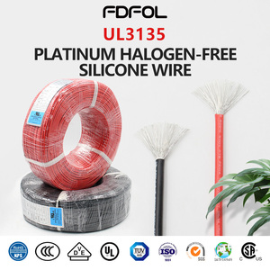 UL3135 6 AWG silikon tel FDFOL Ultra esnek 2 çekirdekli telli kalaylı bakır kablo 200C otomotiv için yüksek sıcaklık pil teli - Product Image 3