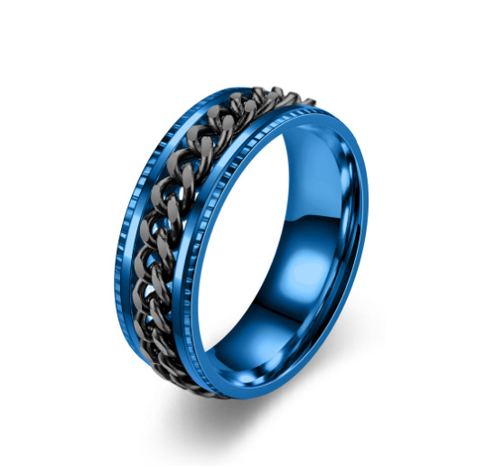 8mm gofrado azul negro cadena