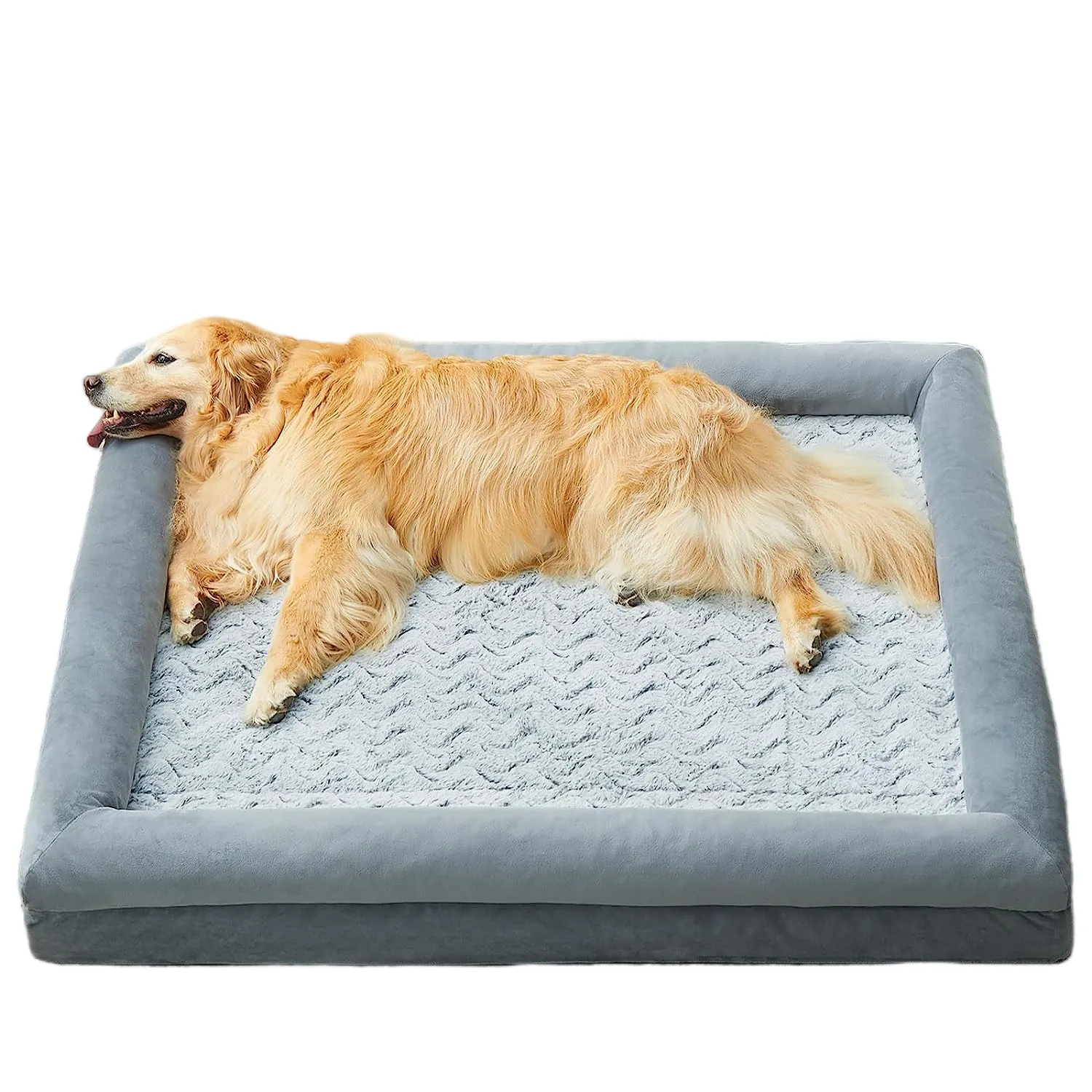 Literas grandes y personalizadas para mascotas, gruesas y elevadas, cómodas camas antideslizantes extraíbles de lujo para perros