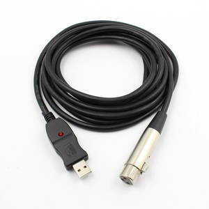 Cable USB a XLR de computadora, 3 metros con el chip en la cabeza puede grabar el cable de micrófono USB