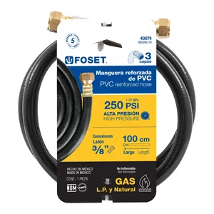 Box with 4 units Gas <strong>hose</strong>, black PVC, 3-8, <strong>1</strong> m, FOSET - Product Image 3