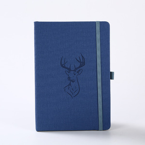 Cuaderno de lino de tela de lujo A5 de calidad superior, planificador de tapa dura, Agenda, Bloc de notas, hojas impresas con impresión de LOGOTIPO - Product Image 4