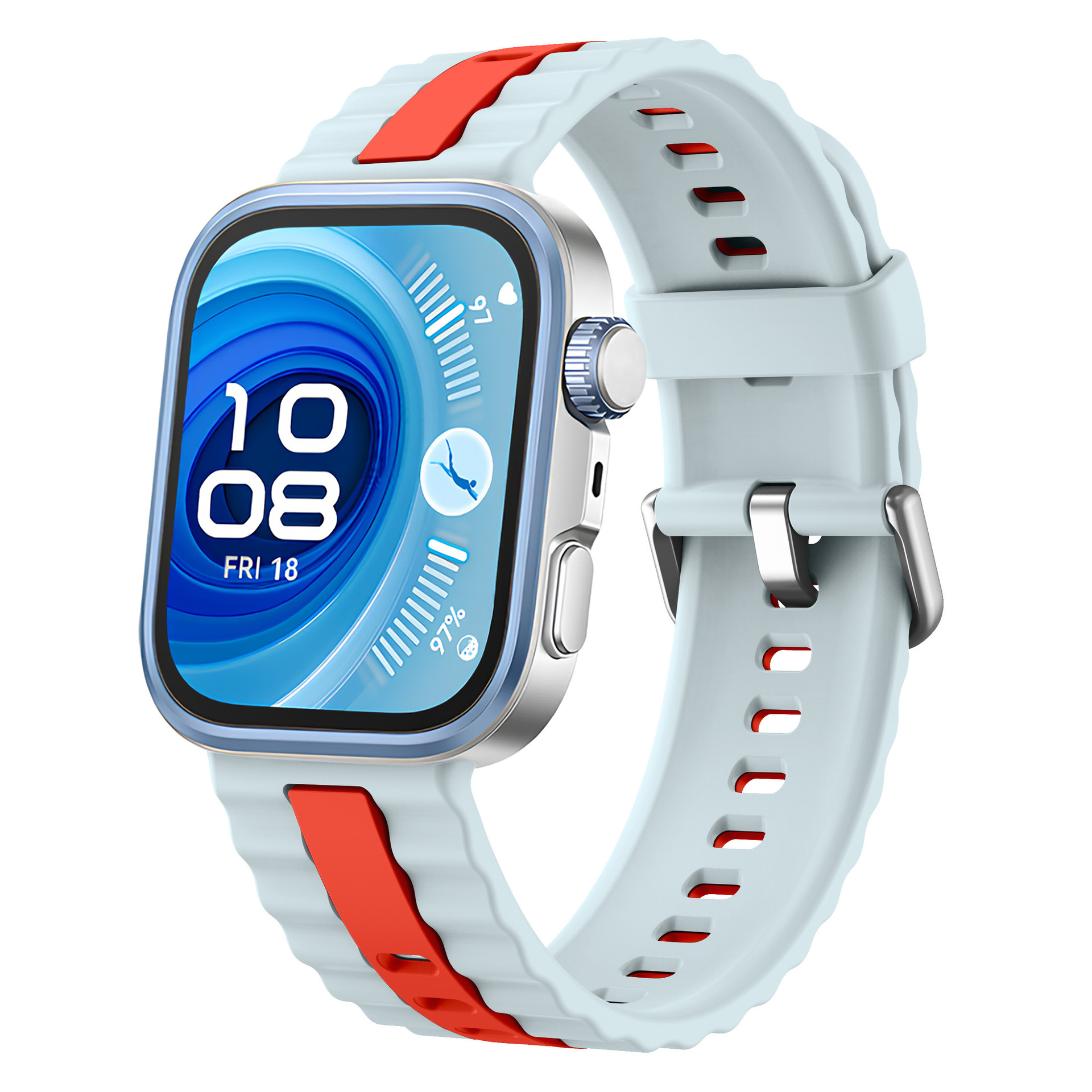 Bleu Glacier/Rouge