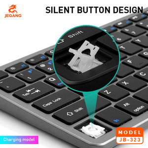 Jeqang Teclado de mesa óptico de modo dual 2,4G y BT tipo C de carga para ordenador portátil - Product Image 5