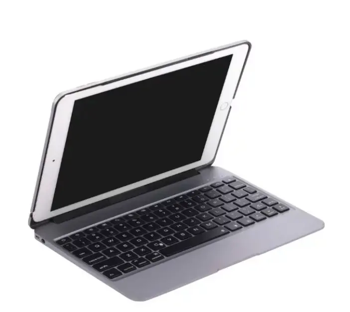 Populer Aluminium Alloy Smart Wireless Keyboard Case untuk Apple iPad Pro 9.7 Inci/Air2