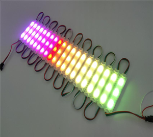 โมดูลไฟ LED อัลตราโซนิค RGB 5054 3528โมดูลแสงฝ้าเลนส์โฆษณา1.5W 3ไฟสัญลักษณ์แบ็คไลท์12V IP68กันน้ำ