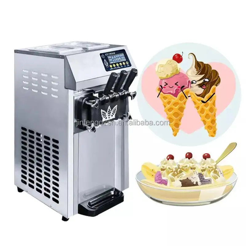 Máquina de sorvete elétrica automática pré-refrigeração macia máquina de sorvete comercial para venda