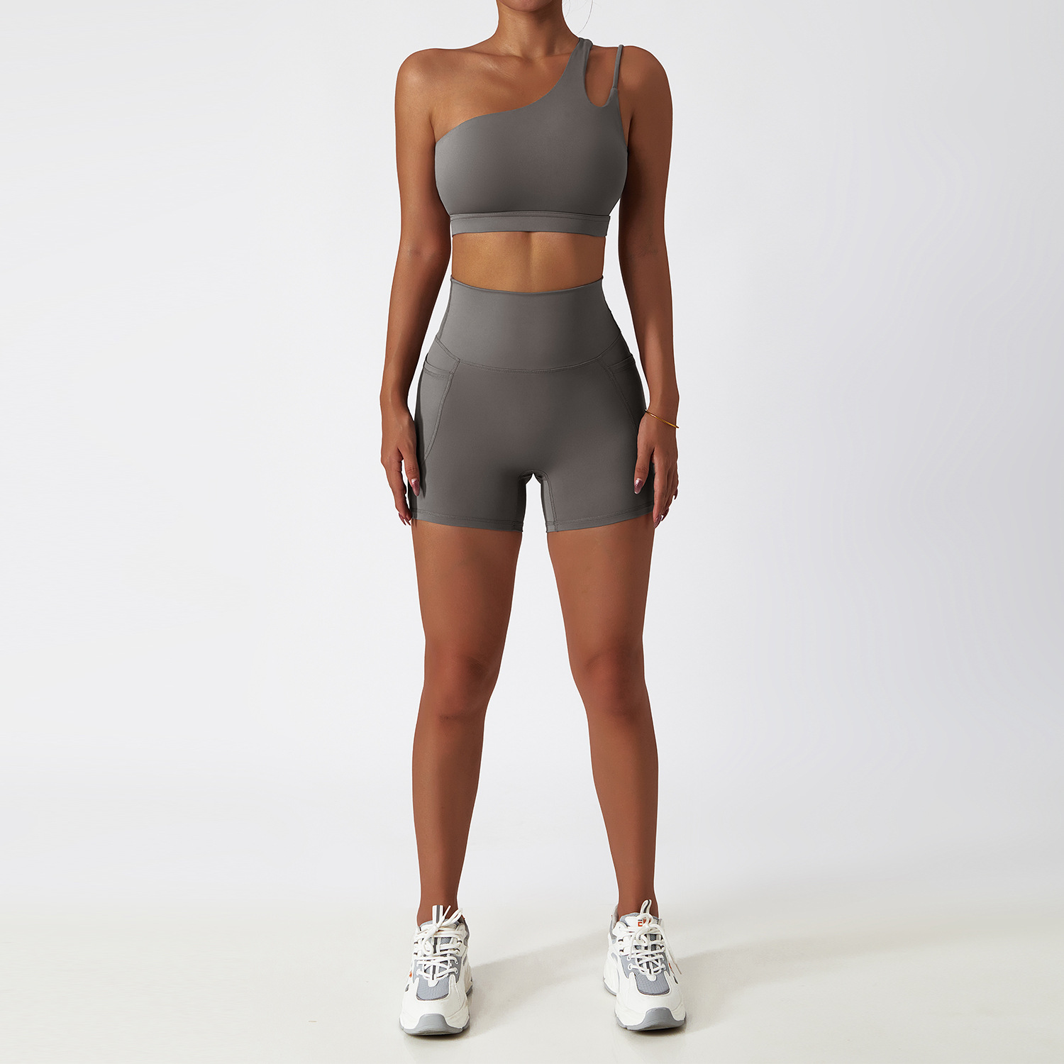 Bra+shorts ultimate gray
