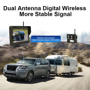 Single/Dual/Quad Screen Display 7 Inch AHD <strong>Monitor</strong> DVR Recorder Wireless Reverse <strong>Backup</strong> Camera System for Truck TV Camper - Product Image 6