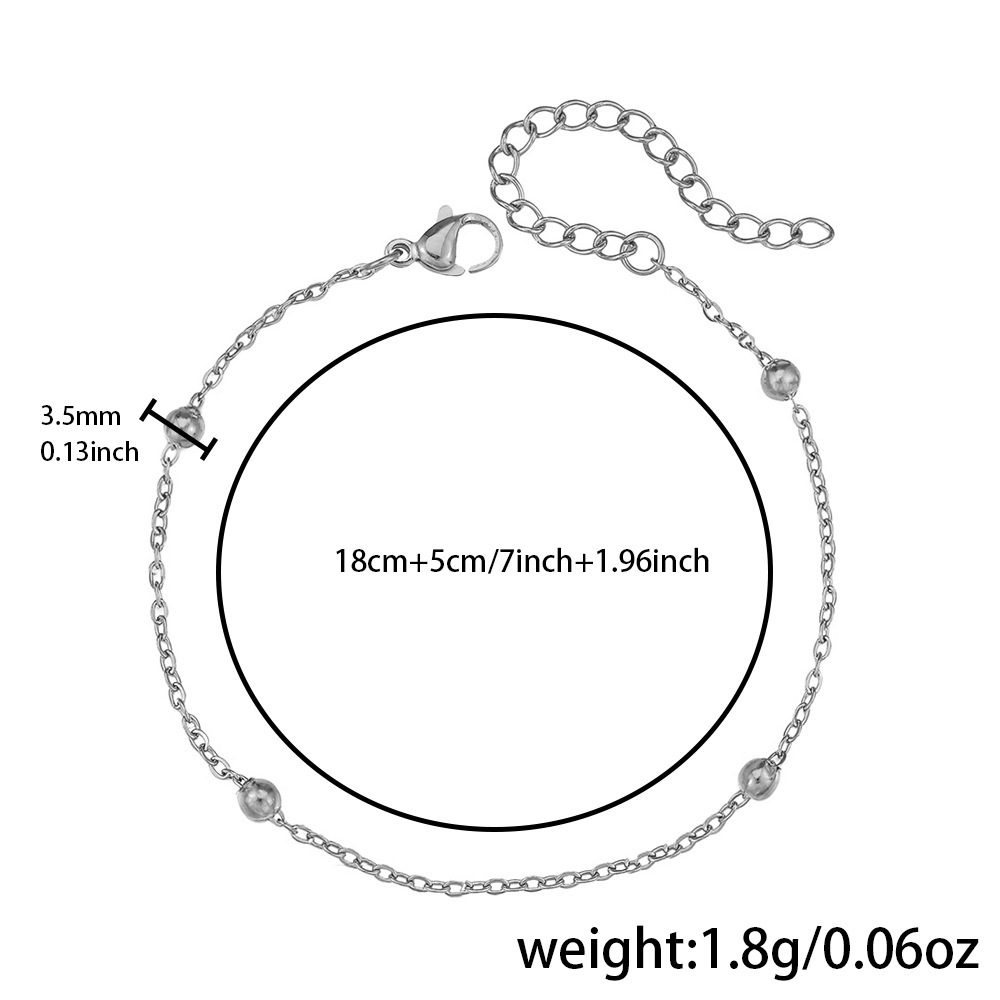 P0023-2 Bracelet (perle croix marteau 0,4 mm)